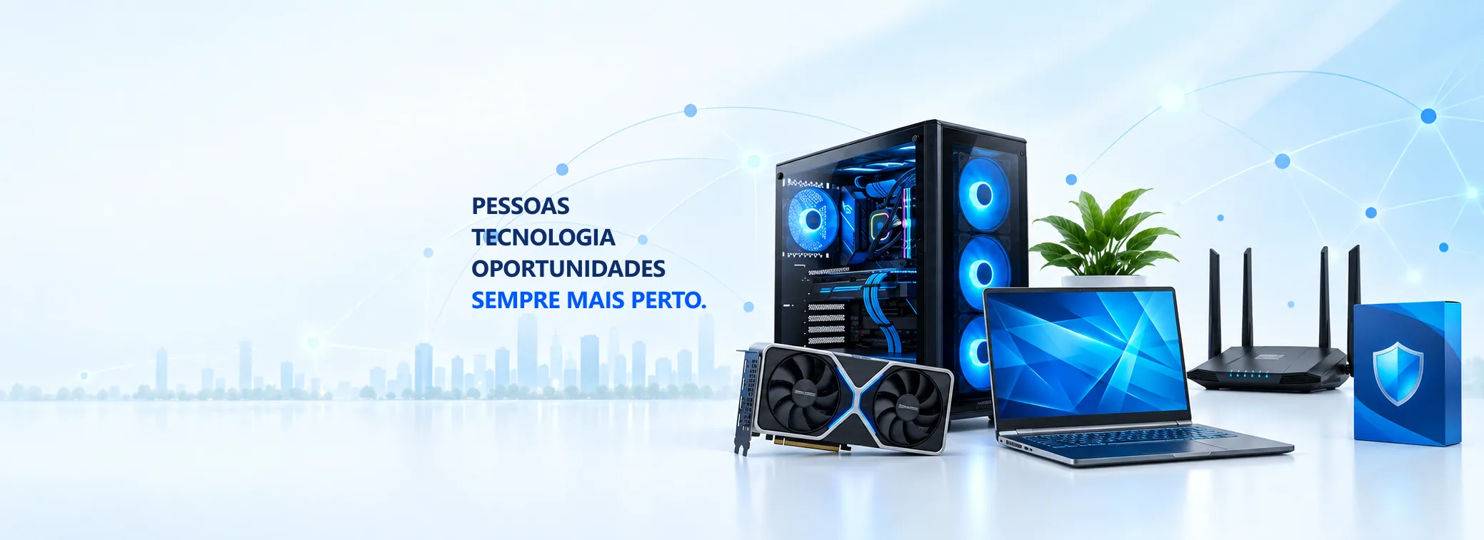 Hardware, software e conectividade em um ambiente tecnológico